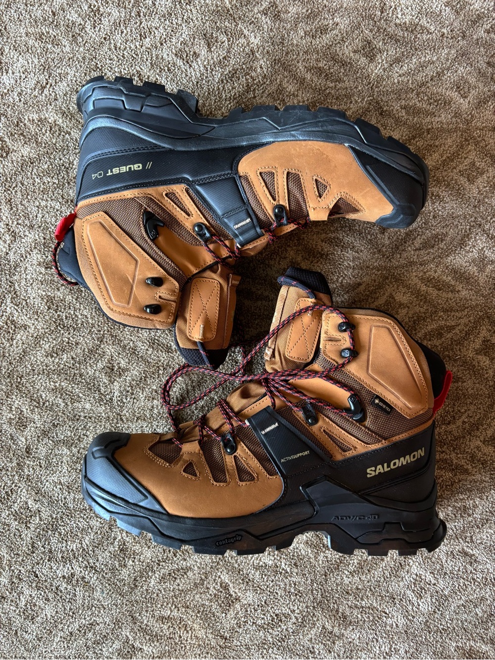 Salomon Men's Brown and Black Hiking Boots